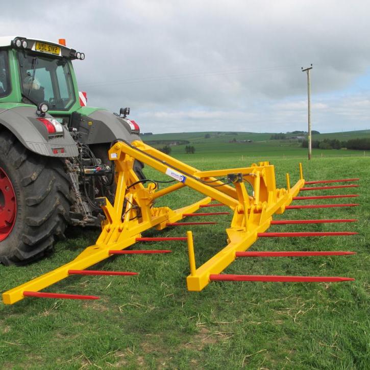 Octa-Quad Bale Handling System - rear section for carrying 8 bales at a time. Showing non-folding tines version.